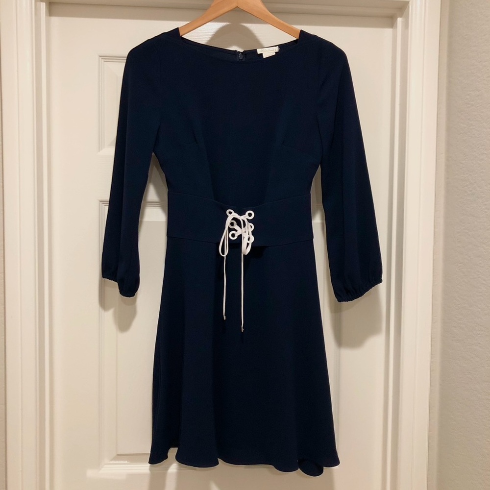NEW! Shoshanna Navy Blue Knee Length Crepe Dress Size 0 - Perfect!